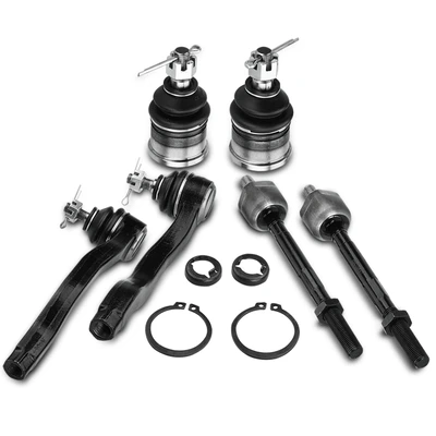6 Pcs Inner & Outer Tie Rod End with Ball Joint Kit