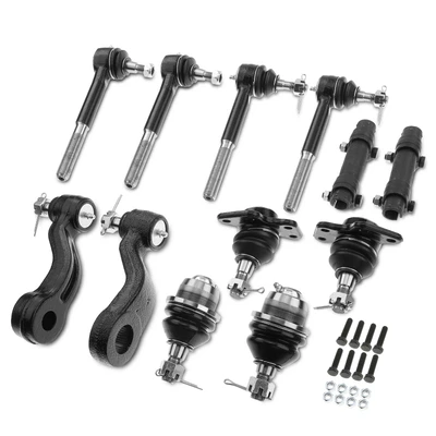 12 Pcs Idler Arm Pitman Arm & Tie Rod End & Sleeve & Ball Joint