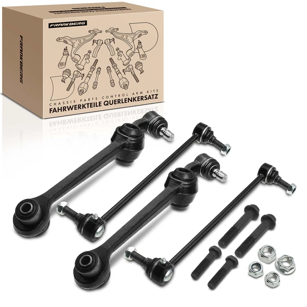 A Set of 4 Control Arm Ball Joint and Sway Bar Link Kit Front Side A-Premium APCA0731