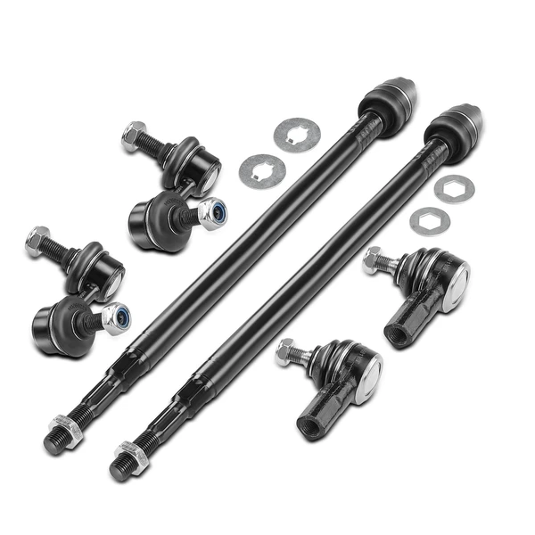 A Set of 6 Ball Joint Sway Bar Link and Tie Rod End Kit Front Side A-Premium APCA0786