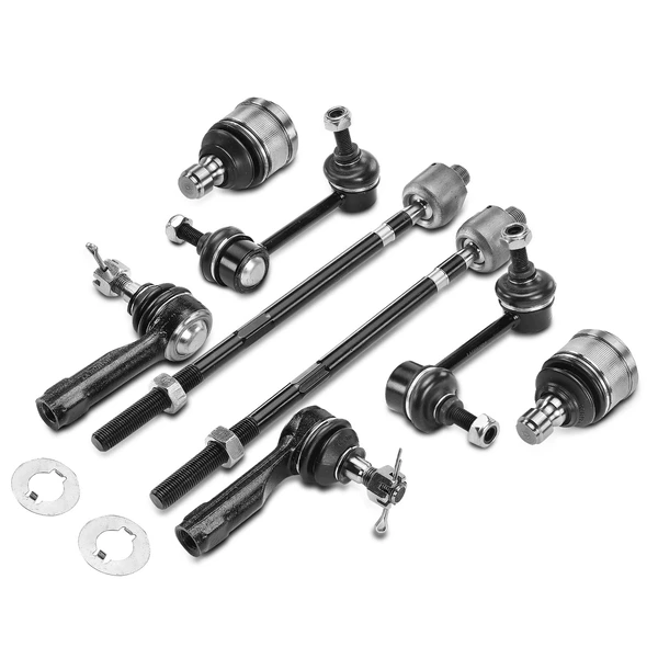 A Set of 8 Ball Joint Sway Bar Link and Tie Rod End Kit Front Side A-Premium APCA0893