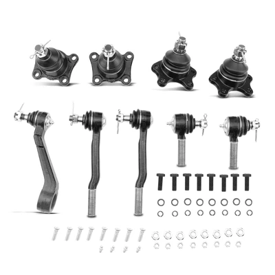 9 Pcs Inner & Outer Tie Rod End & Ball Joint Kit