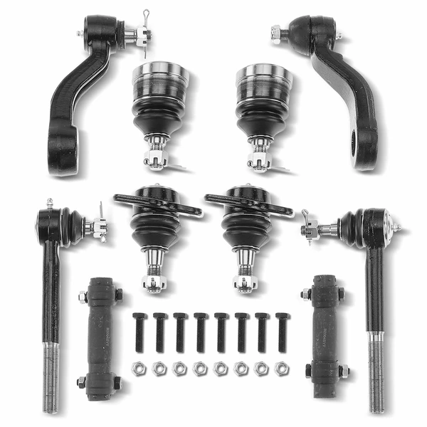 1993-2000 Chevrolet C3500 A Set of 12 Ball Joint Adjusting Sleeve Idler Arm Tie Rod End Kit Front Side A-Premium APCA0911