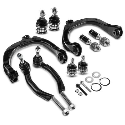 10 Pcs Front Control Arm with Ball Joint Tie Rod End