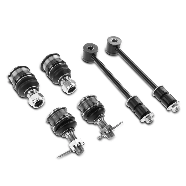 A Set of 6 Ball Joint and Sway Bar Link Kit Front Side A-Premium APCA0917