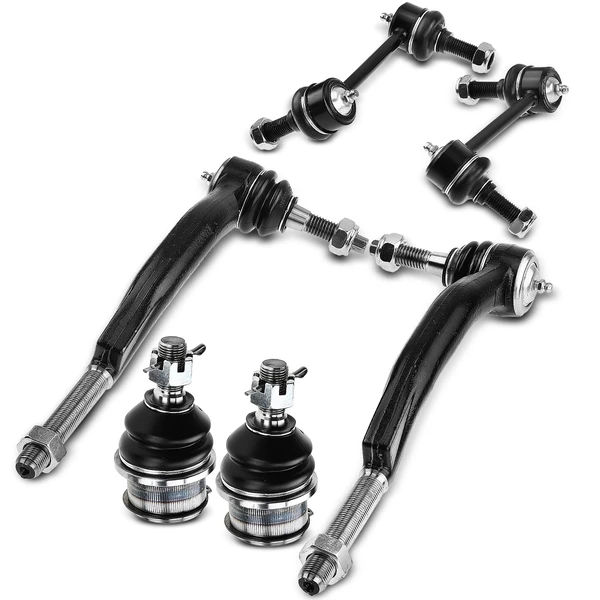 2002-2009 GMC Envoy A Set of 6 Ball Joint Sway Bar Link and Tie Rod End Kit Front & Rear A-Premium APCA0946
