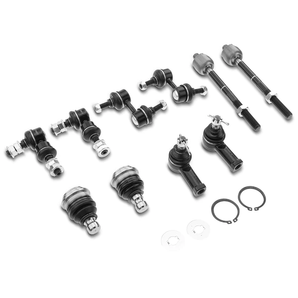 A Set of 10 Ball Joint Sway Bar Link and Tie Rod End Kit Front & Rear A-Premium APCA0999