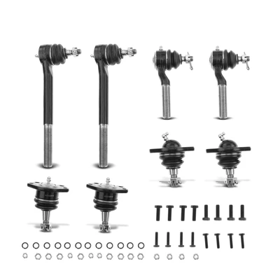 8 Pcs Front Inner & Outer Tie Rod End Ball Joint
