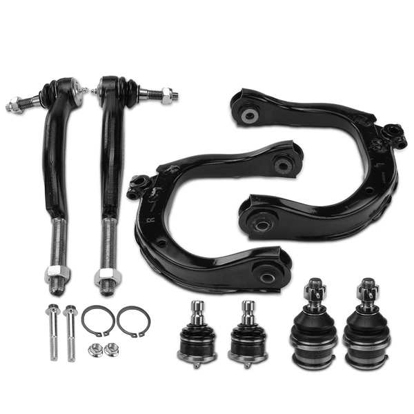 2003-2008 Isuzu Ascender A Set of 8 Control Arm Ball Joint and Tie Rod End Kit Front Side A-Premium APCA1060