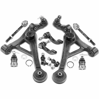 10 Pcs Control Arm with Ball Joint Tie Rod End