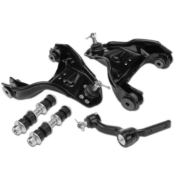 1998-2000 Isuzu Hombre A Set of 5 Control Arm Ball Joint Idler Arm Sway Bar Link Kit Front Side A-Premium APCA1080