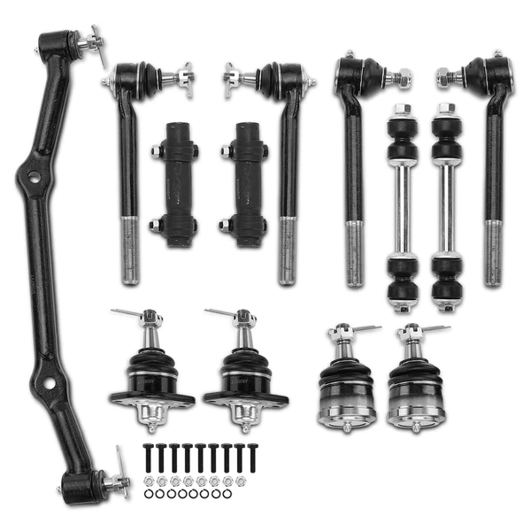 1996-2001 GMC Jimmy A Set of 13 Control Arm Ball Joint Sway Bar Link Tie Rod End Kit Front Side A-Premium APCA1081
