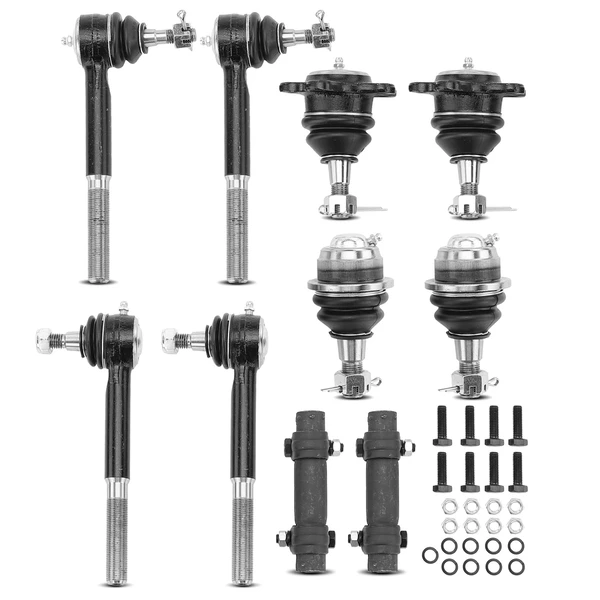 1999-2000 Cadillac Escalade A Set of 10 Ball Joint Tie Rod End and Adjusting Sleeve Kit Front Side A-Premium APCA1085