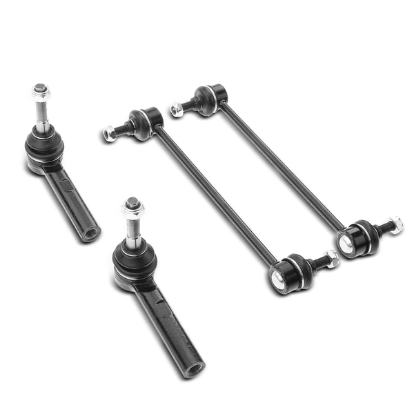 A Set of 4 Ball Joint Sway Bar Link and Tie Rod End Kit Front Side A-Premium APCA1112