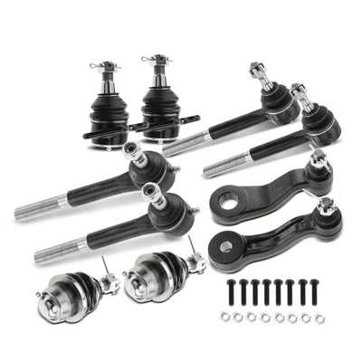 10 Pcs Front Control Arm Tie Rod End Ball Joint