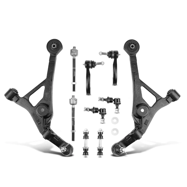 2001-2006 Chrysler Sebring A Set of 10 Control Arm Sway Bar Link and Tie Rod End Kit Front Side A-Premium APCA1132