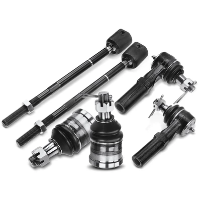 6 Pcs Front Lower Tie Rod End & Ball Joint