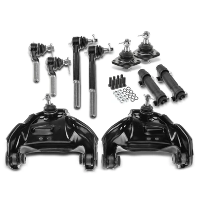 10 Pcs Front Control Arm with Ball Joints Tie Rod End