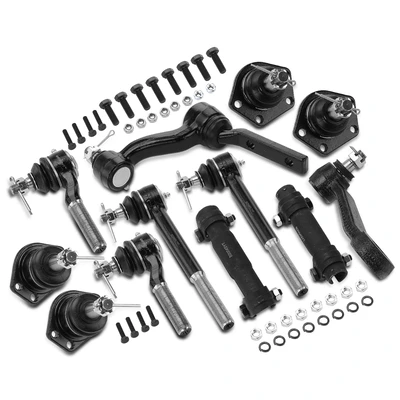 12 Pcs Inner & Outer Tie Rod End & Ball Joint