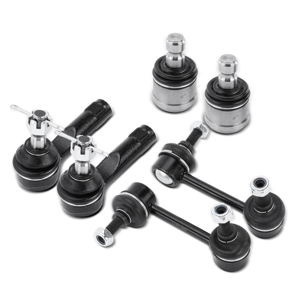A Set of 6 Ball Joint Sway Bar Link and Tie Rod End Kit Front Side A-Premium APCA1176