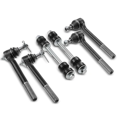 6 Pcs Front Stabilizer Bar End Link Tie Rod End