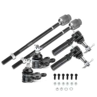 6 Pcs Front Tie Rod End & Ball Joint