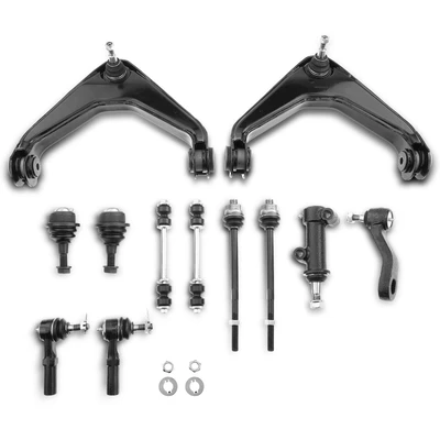12 Pcs Front Control Arm with Ball Joint Sway Bar Link Tie Rod End