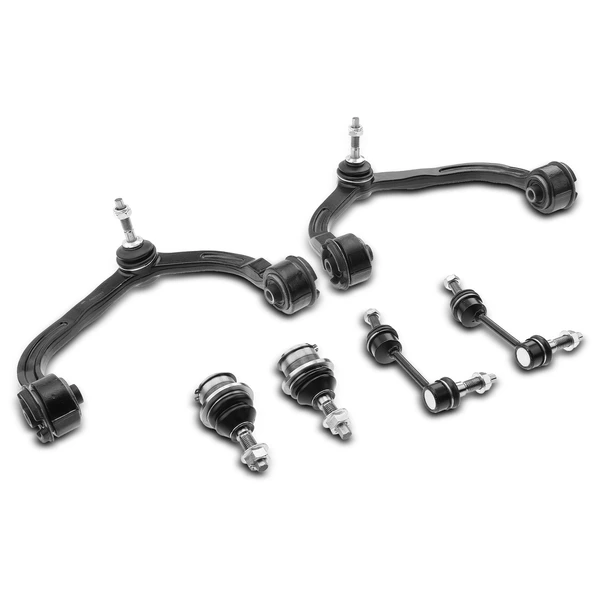 2003-2005 Ford Expedition A Set of 6 Control Arm Ball Joint and Sway Bar Link Kit Front Side A-Premium APCA1203