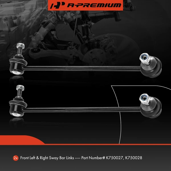 Sway Bar Link, Front Side, A-Premium APCA4858