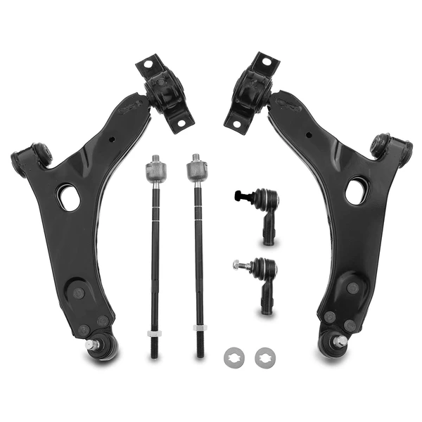 A Set of 6 Control Arm Ball Joint and Tie Rod End Kit Front Side A-Premium APCA1228