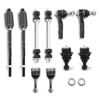 10 Pcs Front Stabilizer Bar Link with Ball Joint Tie Rod End