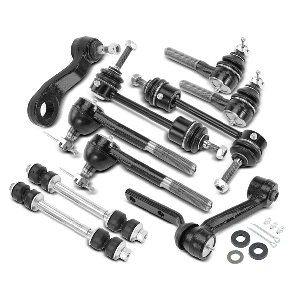 1995-1997 Mercury Grand Marquis A Set of 10 Sway Bar Link Idler Arm Pitman Arm Tie Rod End Kit Front Side A-Premium APCA1315