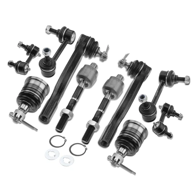 10 Pcs Front & Rear Stabilizer Bar End Link Tie Rod End
