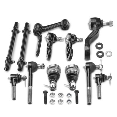 12 Pcs Pitman & Idler Arm & Tie Rod End & Ball Joint