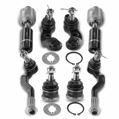 8 Pcs Inner & Outer Tie Rod End & Ball Joint