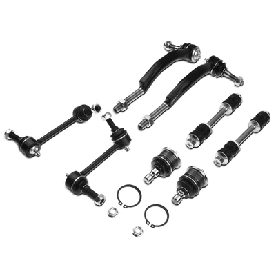 2008 Saab 9-7x A Set of 8 Ball Joint Sway Bar Link and Tie Rod End Kit Front & Rear A-Premium APCA1395