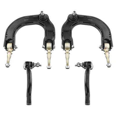 4 Pcs Front Control Arm with Ball Joint Tie Rod End