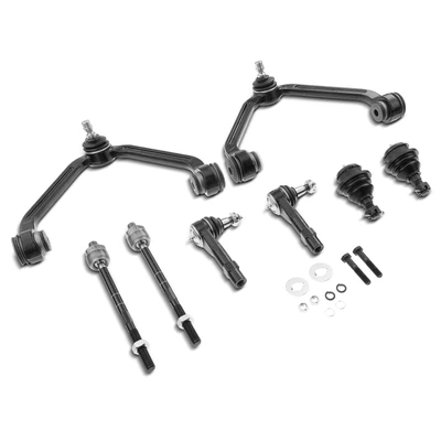 8 Pcs Front Control Arm with Ball Joint Tie Rod End
