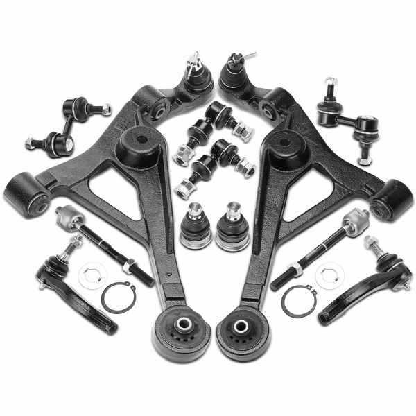 A Set of 12 Control Arm Ball Joint Sway Bar Link Tie Rod End Kit Front or Rear A-Premium APCA3823