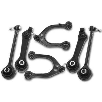 6 Pcs Front Lower & Upper Control Arm