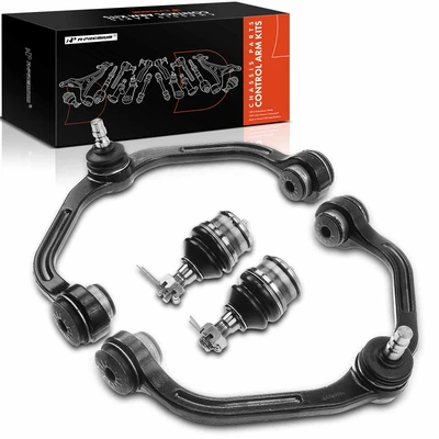 4 Pcs Front Lower & Upper Control Arm Ball Joint