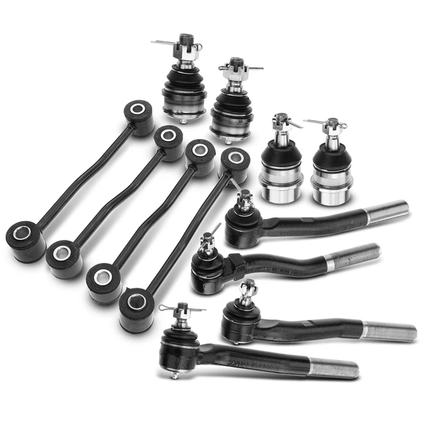 A Set of 12 Ball Joint Sway Bar Link and Tie Rod End Kit Front & Rear A-Premium APCA1471