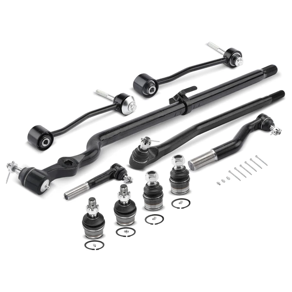A Set of 10 Ball Joint Sway Bar Link and Tie Rod End Kit Front Side A-Premium APCA1475