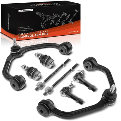 8 Pcs Front Control Arm Tie Rod End Ball Joint