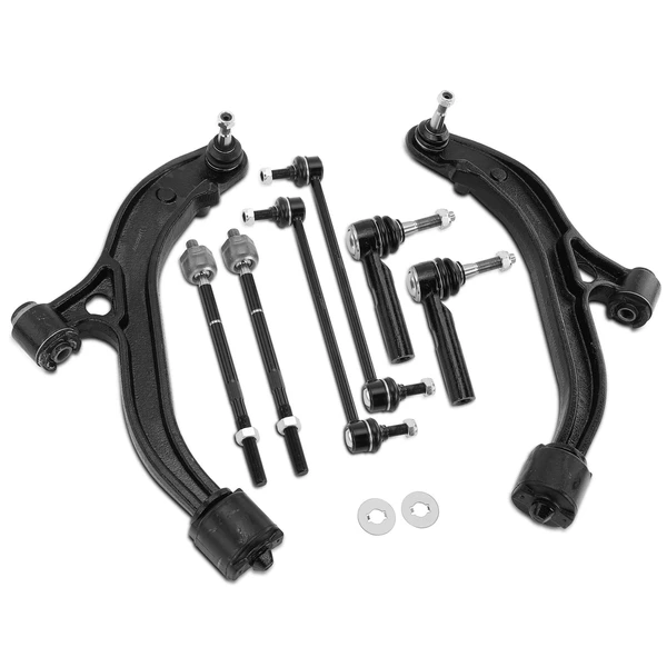 2001-2003 Chrysler Voyager A Set of 8 Control Arm Sway Bar Link and Tie Rod End Kit Front Side A-Premium APCA1519