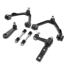 1998-2002 Lincoln Navigator A Set of 6 Control Arm Idler Arm Bracket Pitman Arm Sway Bar Link Kit Front Side A-Premium APCA1574