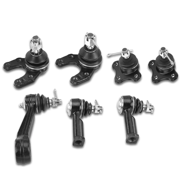 A Set of 7 Ball Joint Pitman Arm and Tie Rod End Kit Front Side A-Premium APCA1585