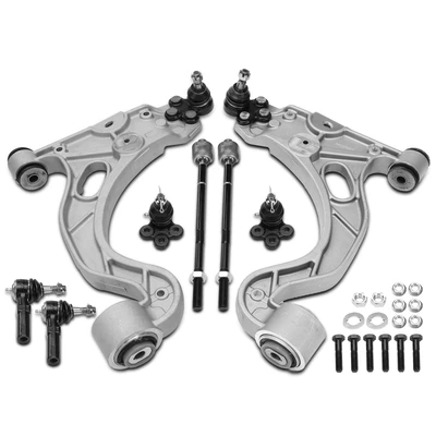 8 Pcs Control Arm with Ball Joint & Tie Rod End