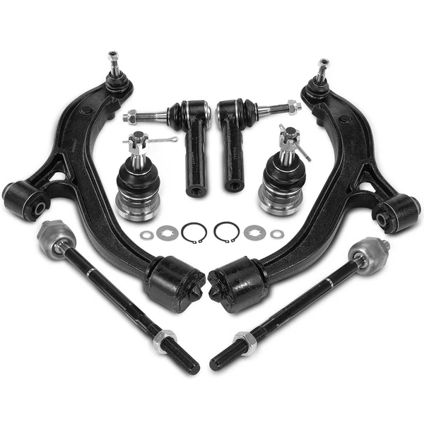 2001-2004 Dodge Grand Caravan A Set of 8 Control Arm Ball Joint and Tie Rod End Kit Front Side A-Premium APCA1633
