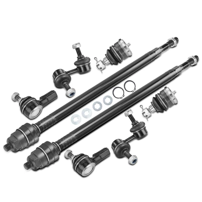 8 Pcs Front Stabilizer Bar Link & Tie Rod End Ball Joint